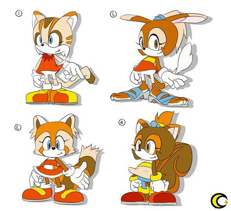 cream the rabbit concept art